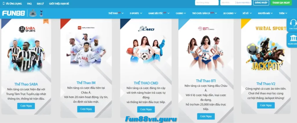 sảnh thể thao Fun88